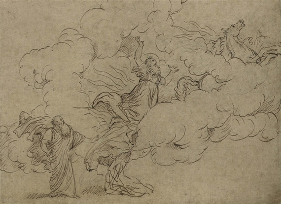Benjamin West | Elijah rising up in the chariot of fire | MutualArt