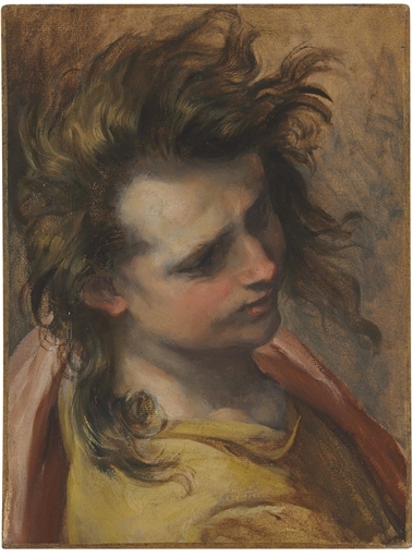Head of Saint John the Evangelist, an oil study for The Entombment of Christ in the church of Santa Croce, Senigallia by Federico Barocci