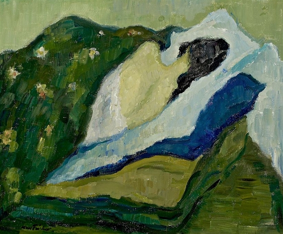 A sleeping female model, back turned. by Carl Fischer