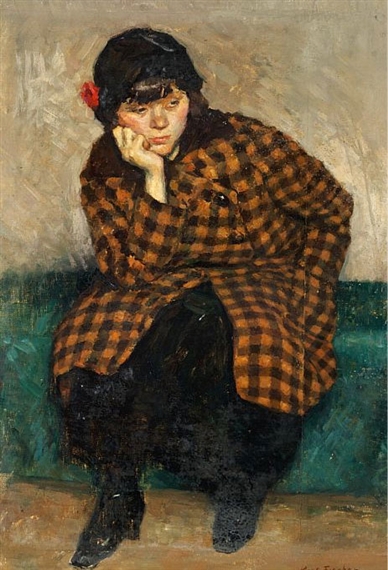 Young girl in a red-chequered jacket