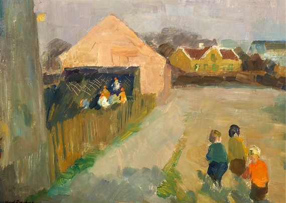 Children in a village street