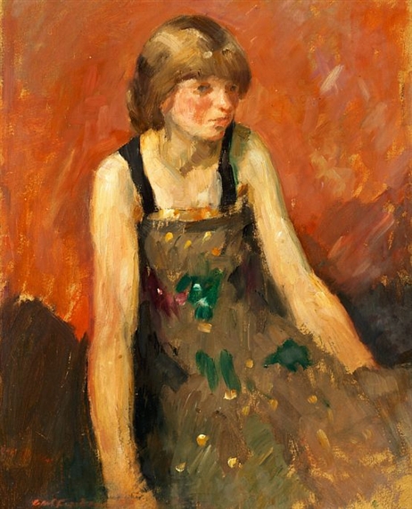 Young girl in an evening dress
