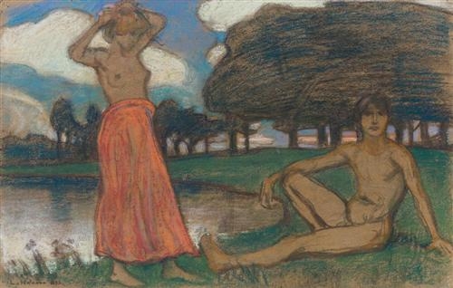 In paradise by Ludwig von Hofmann, 1893