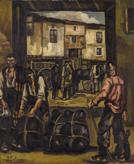 Los Trabajadores (The Wine Loaders), - José Gutiérrez Solana
