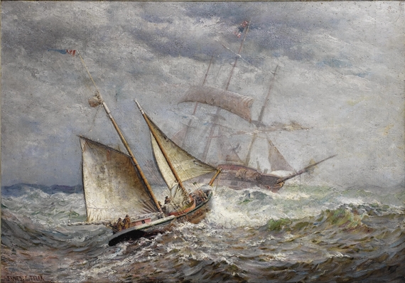 American Ships Meet at Sea by James Gale Tyler, 1903