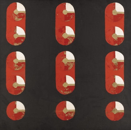 Red and White Motif by Peter Hutchinson, 1964