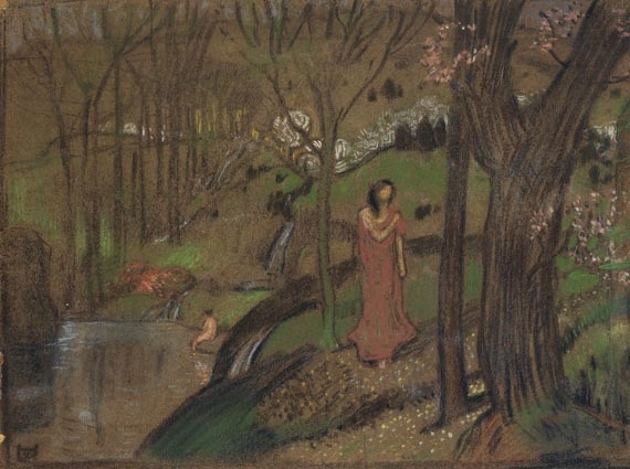 Badende am See by Ludwig von Hofmann, 1905