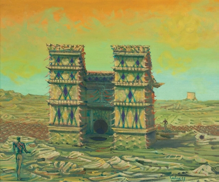 Au lointain le moulin du Sar Péladan by Lucien Coutaud, 1957