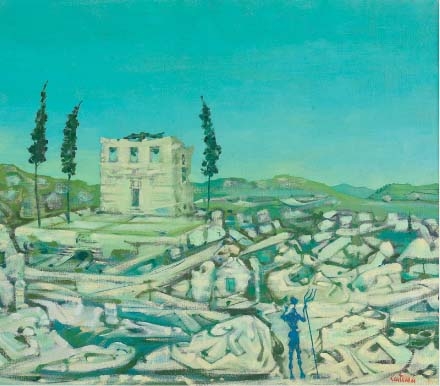 Le château des fourches by Lucien Coutaud, 1961