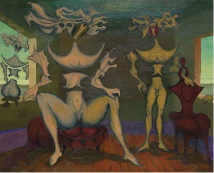 Interieur Villervillais by Lucien Coutaud