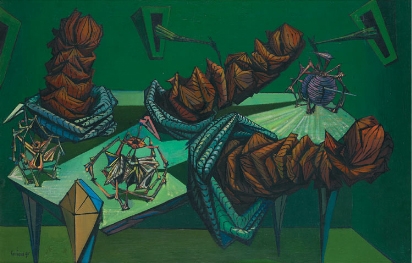 Intérieur vert by Lucien Coutaud, 1947