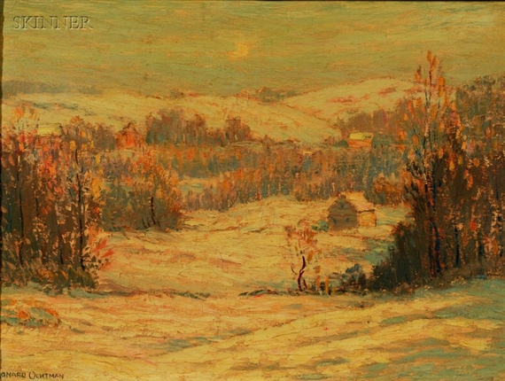 The Valley in Winter by Leonard Ochtman