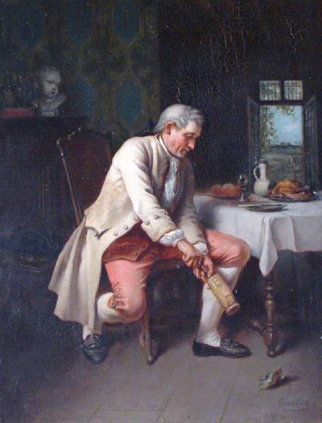 Artwork by Theodore Ceriez, 'The Epicure', Made of oil on panel