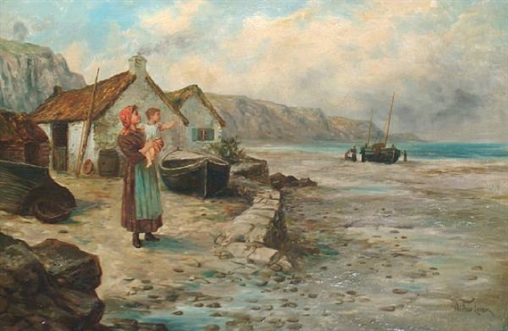 Awaiting the arrival by Arthur Lemon