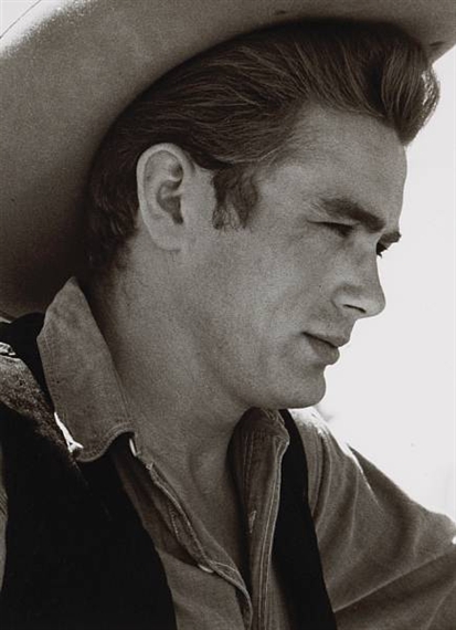 James Dean on the Set of 'Giant' by Sid Avery, 1955