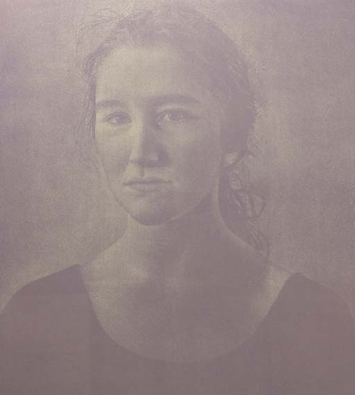 Artwork by Franz Gertsch, Silvia, Made of woodcut on paper