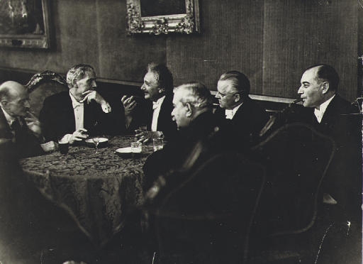 Berlin group including Albert Einstein by Erich Salomon, 1931