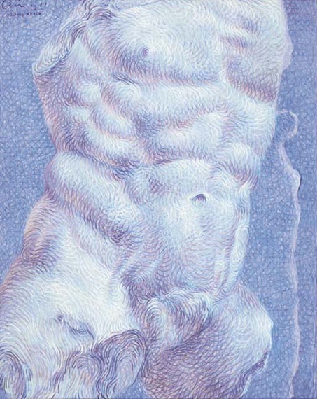 Pergamom; a male torso by Ricardo Cinalli