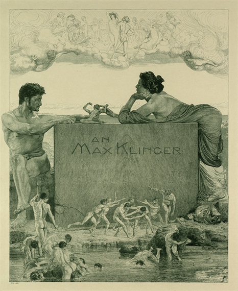Widmung an Max Klinger: Die Erschaffung des Menschen by Otto Greiner, 1898