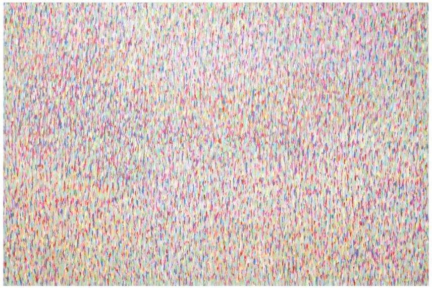 Artwork by Morten Viskum, Hånden som aldri sluttet å male II, Made of Acrylic and varnish on MDF