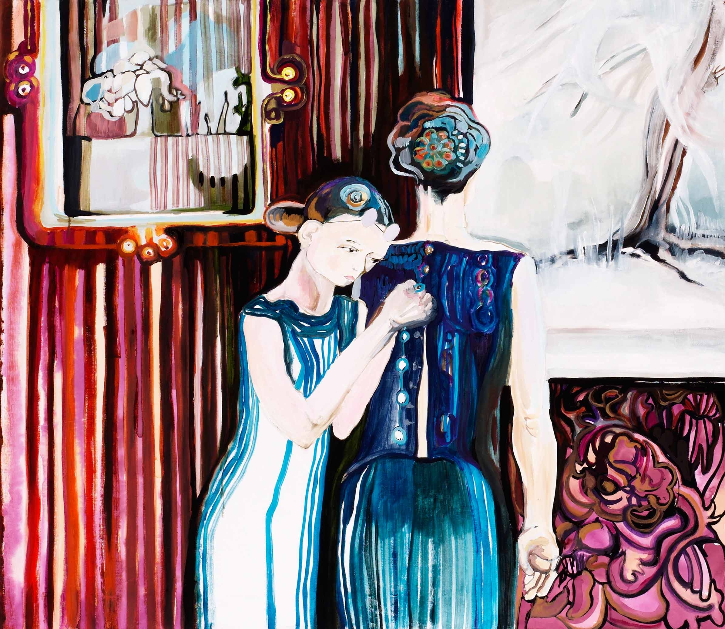 Artwork by Meta Isaeus-Berlin, TRY TO HELP, Made of canvas