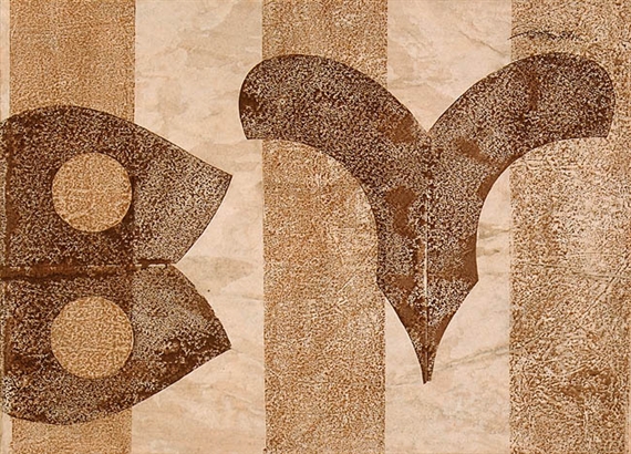 Variante zu Blatt 9 der Folge "10 Handdrucke".