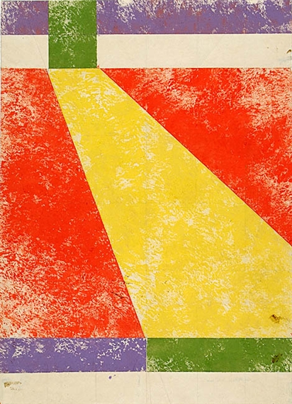Gelber Strahl zwischen Rot by Hermann Glöckner, 1970 - 1971