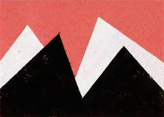 Schwarzweiße Aufgipfelung vor Rot - Hermann ұöԱ