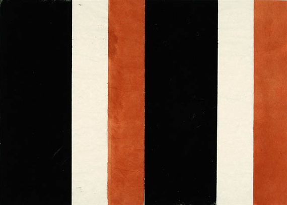 Vertikale Streifen in Rotbraun und Schwarz