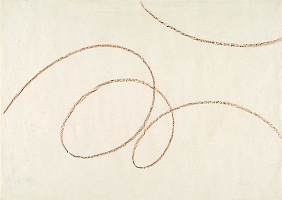 Schwung in Braun, 31.5.85 by Hermann Glöckner, 1985