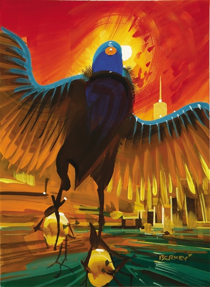 Bird, No. 2, original book cover preliminary illustration by John Conrad Berkey