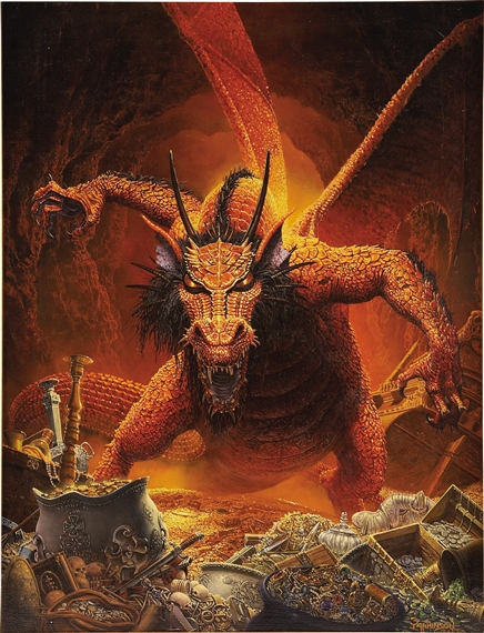 Keith Parkinson | Great Red Dragon, original illustration (1986 ...