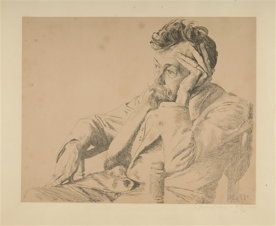 Bildnis von Professor Paul Horst-Schulze in Leipzig by Otto Greiner, 1914