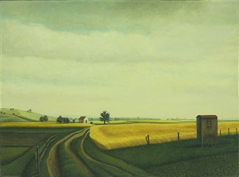 Kornfeld mit Schäferkarren - Max Radler