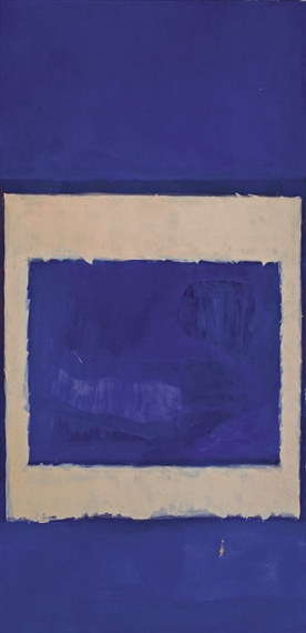 Cool Series No. 3 - White over Blue by Perle Fine, 1962
