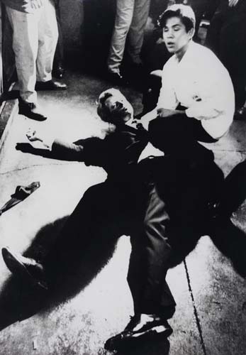 Pair of photographs depicting the assassination of Robert Kennedy by Robert Kennedy, 1968