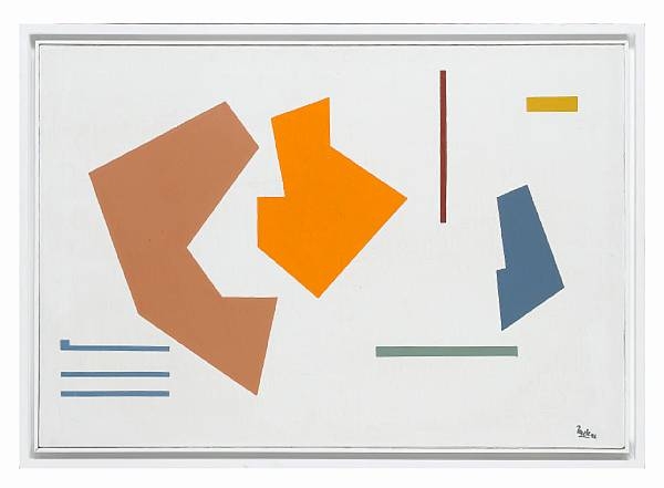 Artwork by Juan Melé, Composición abstracta 1946, Made of acrylic on canvas