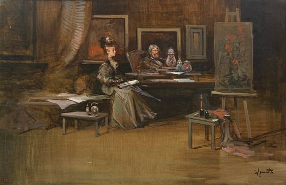 In the artist's studio by Miguel Angel Giovanetti