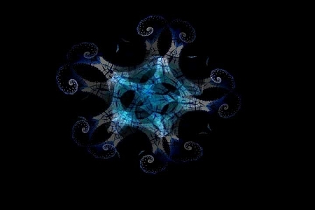 Artwork by Rohini Devasher, Ghosts-in-the-machine, Made of Videos: one large projection w/sound and 3 mini videos