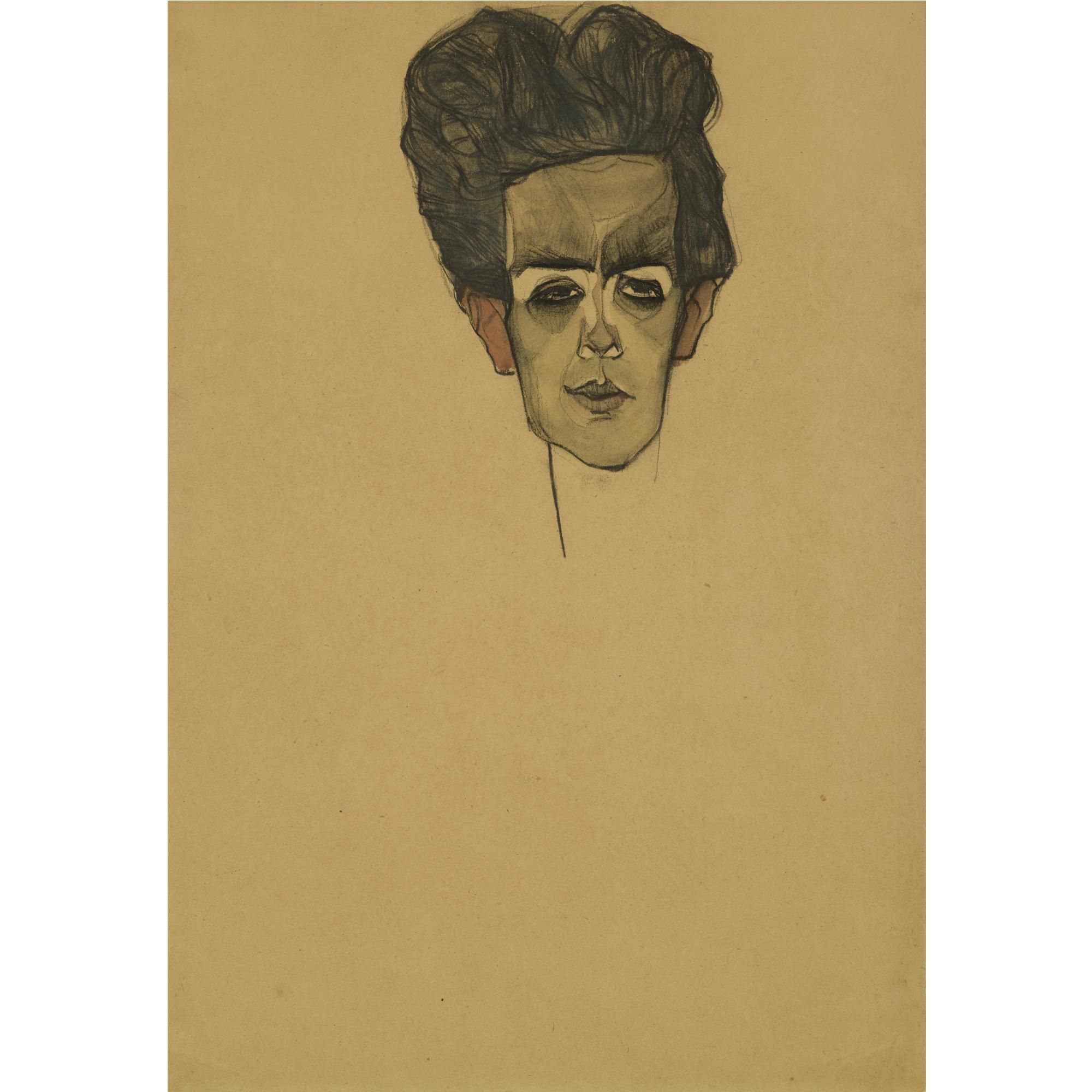 SELBSTBILDNIS (SELF-PORTRAIT) by Egon Schiele, FullFormat:,year,1910