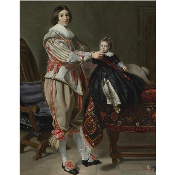 Portrait of a Gentleman and His Son, Possibly Dirck Van Der Wissel and his Son, Jacob