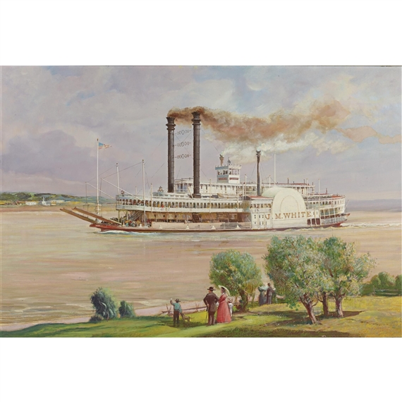 The J.M. White by Oscar E. Berninghaus, FullFormat:circa,year,1938