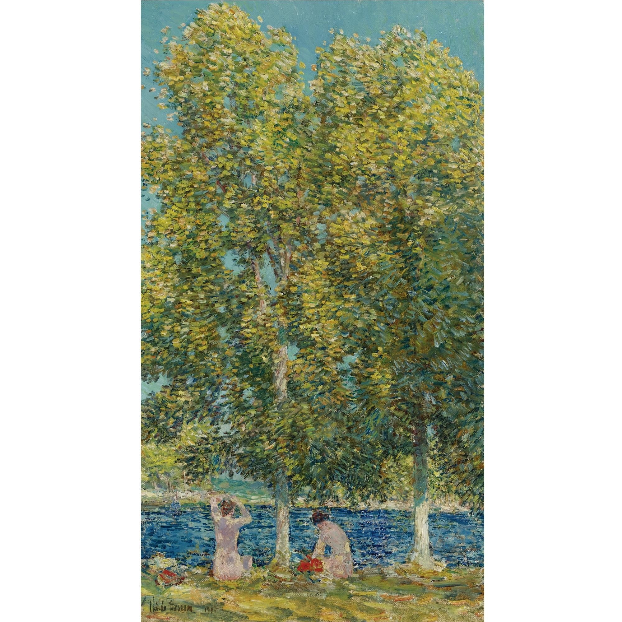 Artwork by Childe Hassam, The Bathers, Made of oil on canvas