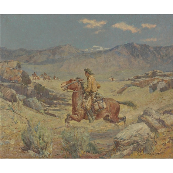 Pony Express by Oscar E. Berninghaus