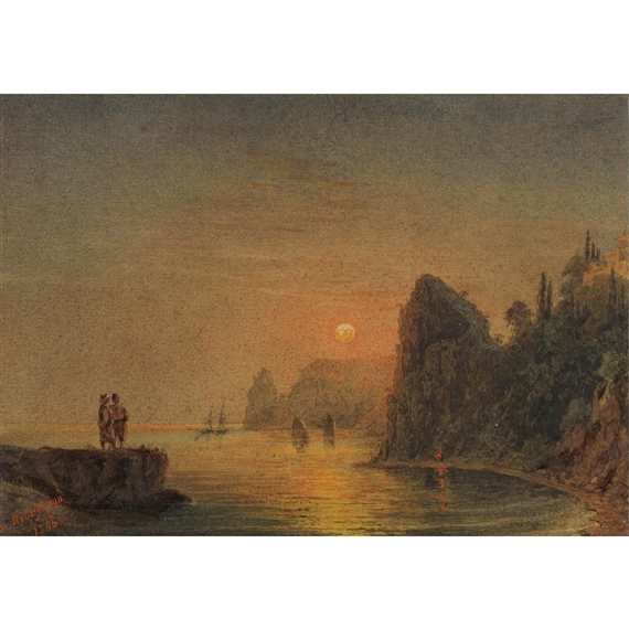 Coastal Sunset by Ivan Aivazovsky