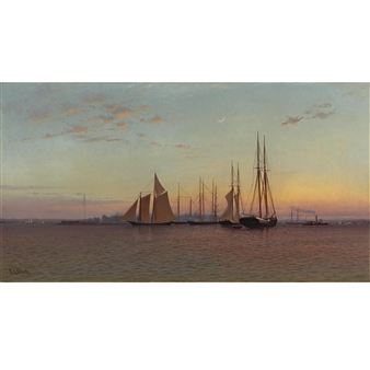 Sailboats at Sunset - Francis A. Silva