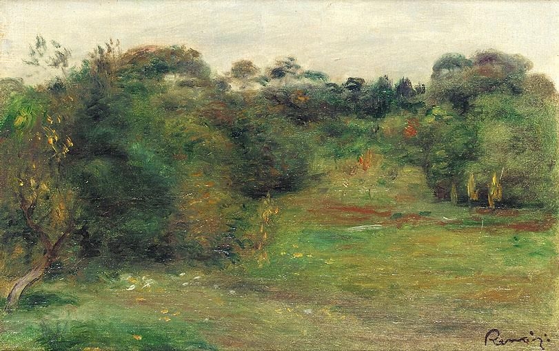 Tableau Décoratif « Dans Le Pré » D'Auguste Renoir - Toile Encadrée Prête à Accrocher - Multi-supports