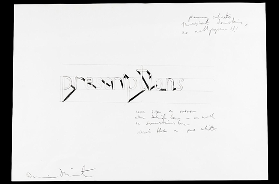 PRESCRIPTIONS SIGN DRAWING by Damien Hirst, FullFormat:,year,1997