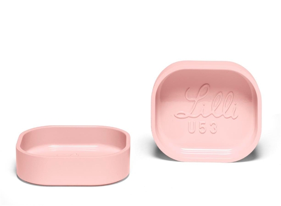 A PAIR OF PHARMACY ASHTRAYS
