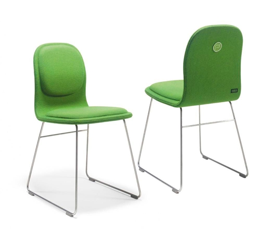A SET OF FOUR GREEN JASPER MORRISON PHARMACY CHAIRS